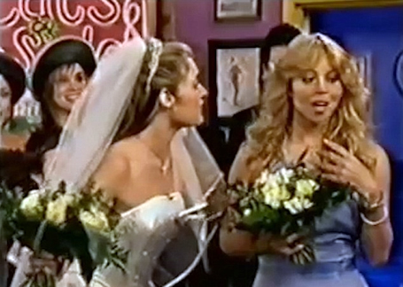 Mariah Carey acts as maid of honour  | mcarchives.com