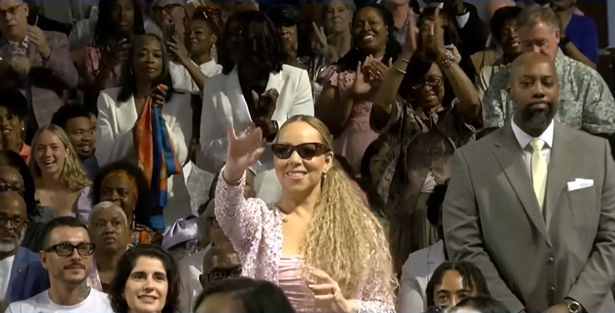 Mariah Carey popped up at Easter Sunday service in Atlanta | mcarchives.com