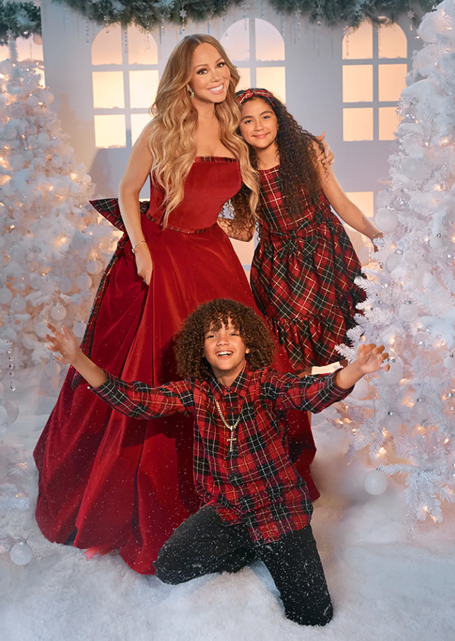 Mariah Carey and her twins star in Christmas campaign | mcarchives.com