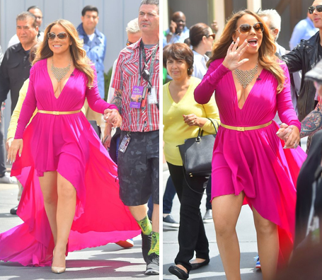 Mariah Carey Steps Out In Show Stopping Hot Pink Dress The Mariah Carey Steps Out In Show Stopping Hot Pink Dress